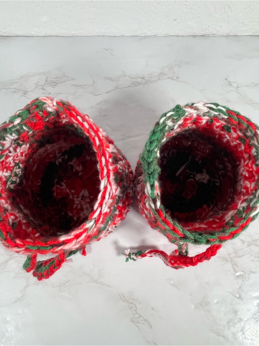 Set Of 2 Christmas Crochet Gift Bags - Picture 7 of 10